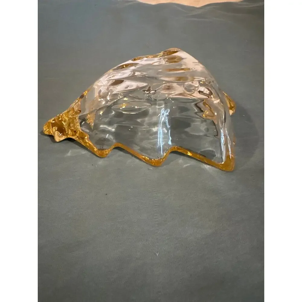 Studio Nova Yuletide Spirit Crystal Christmas Tree Candy Dish Gold Trim Japan